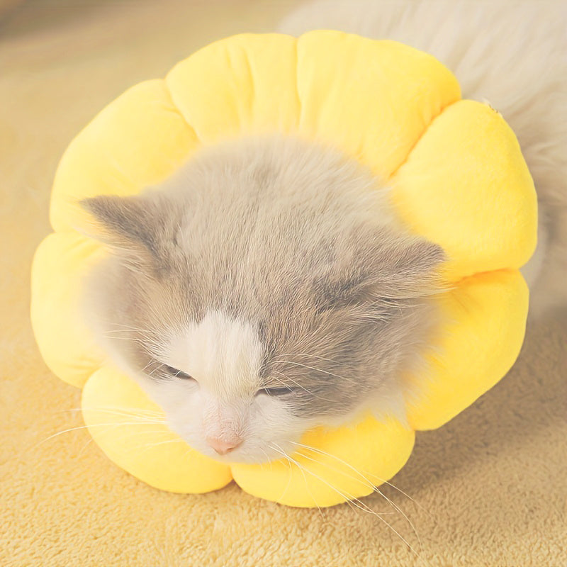Cute Sunflower Recovery Collar for Cats & Small Dogs