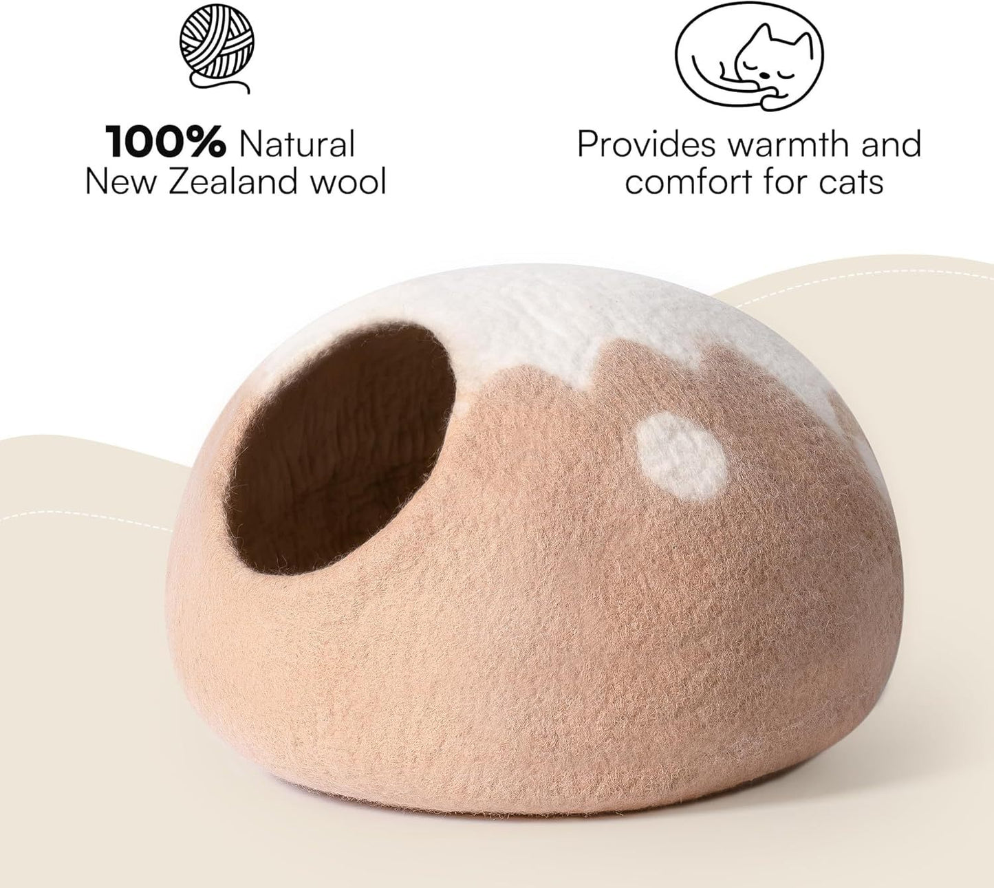 Wool Cat Cave Bed