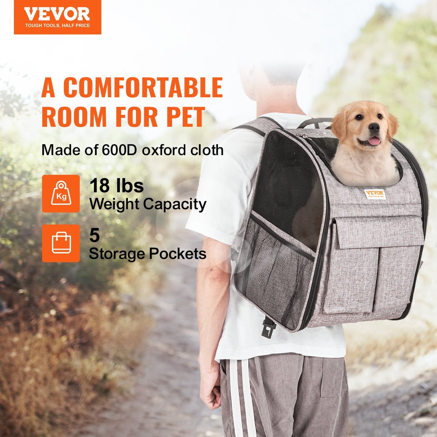 Rolling Pet Carrier Backpack with Wheels