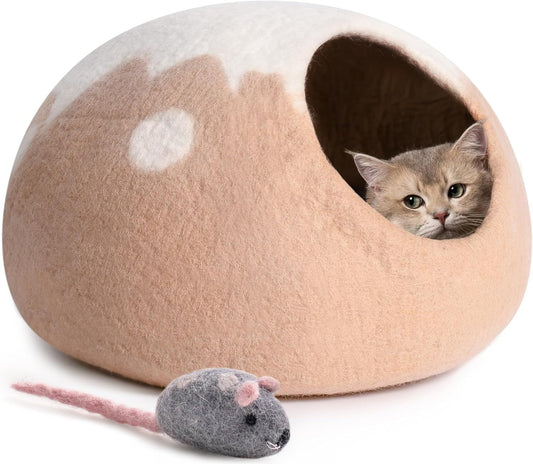Wool Cat Cave Bed